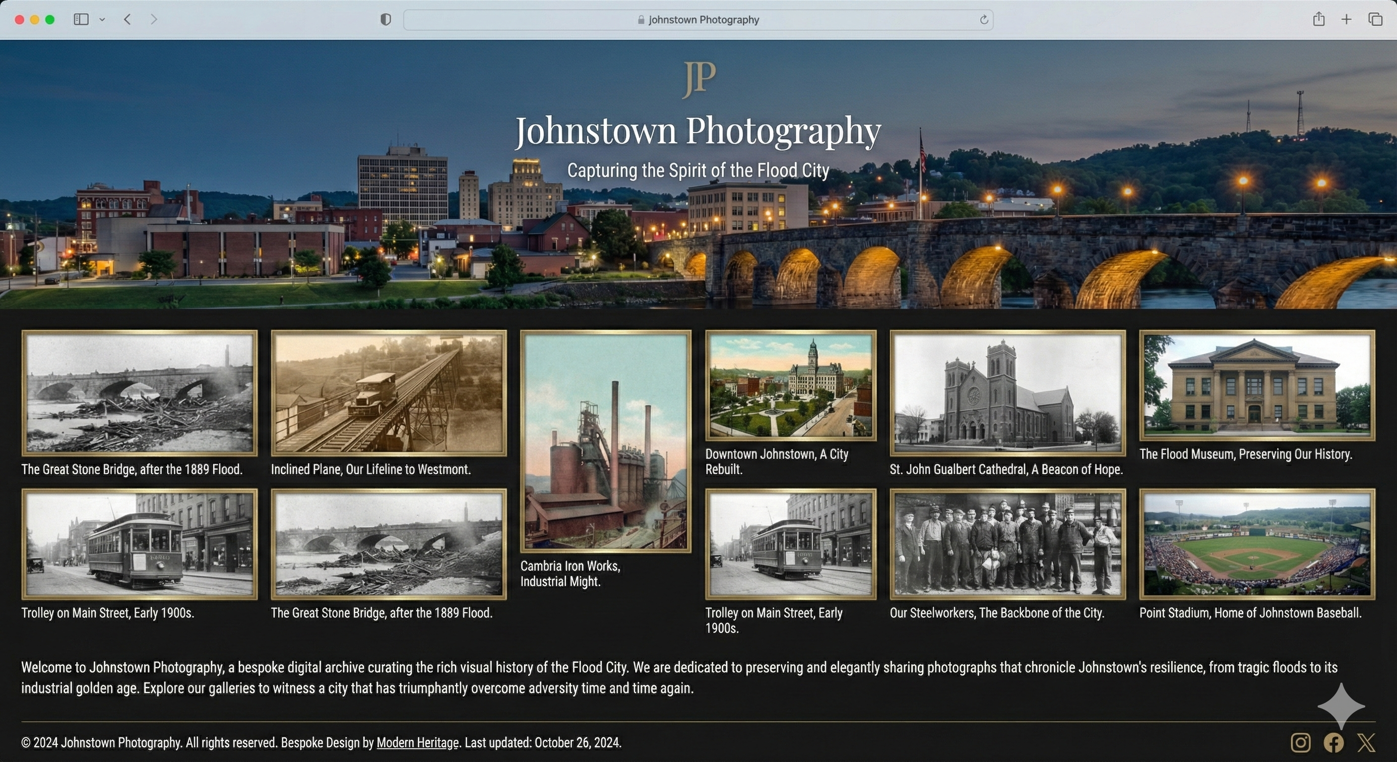 Modern Johnstown Photography Website (2025)