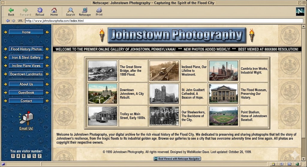 Dated Johnstown Photography Website (1999)